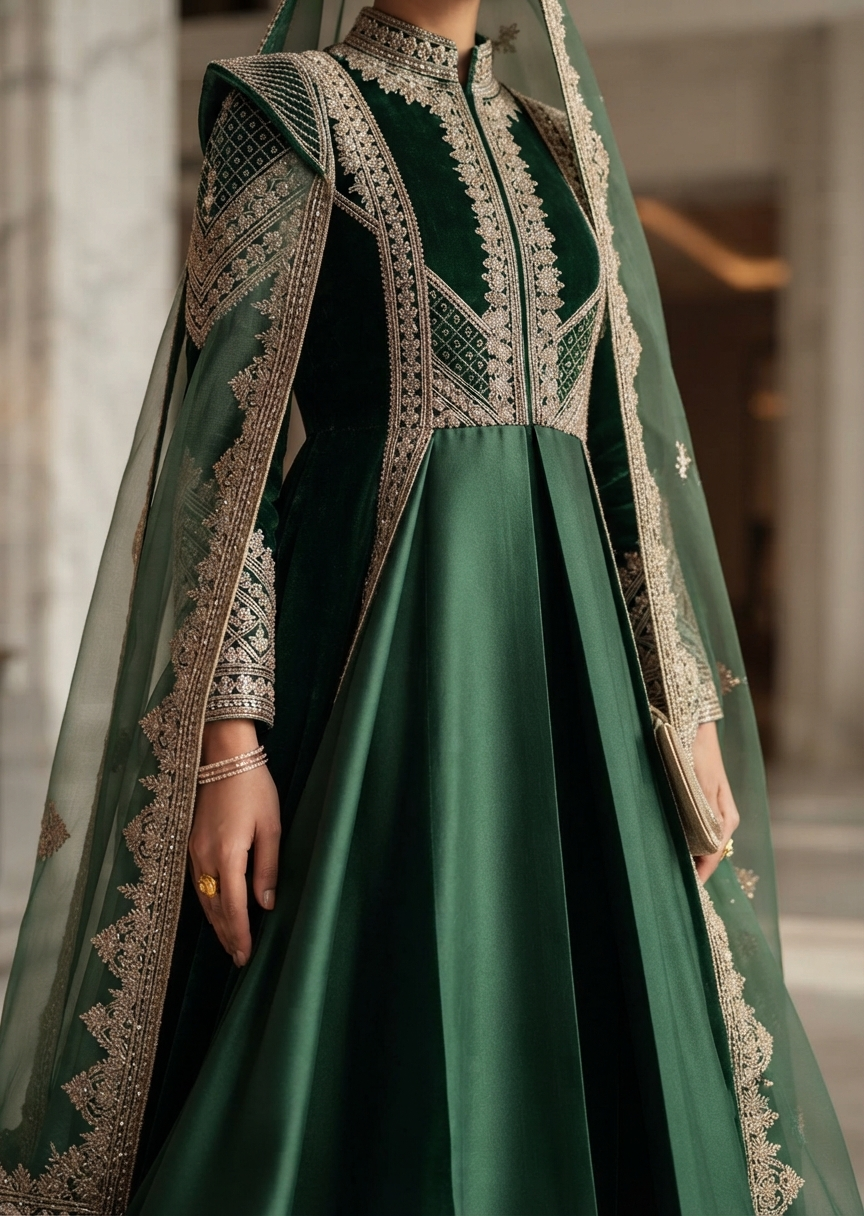 The Emerald Heirloom Couture Overcoat Set